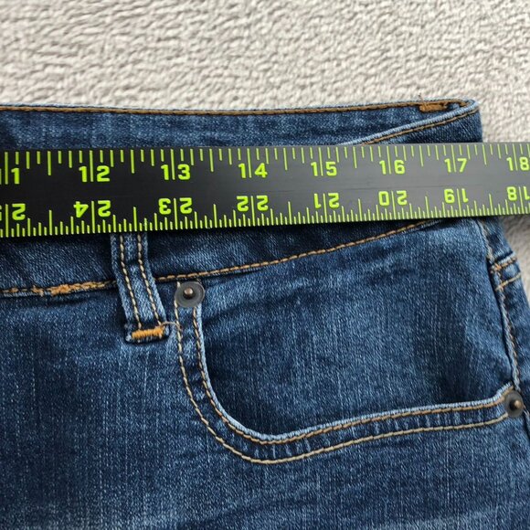 Bit & Bridle Womens Mini Skirt Size 14 Above The Knee Blue Denim Casual Chic - Picture 5 of 9